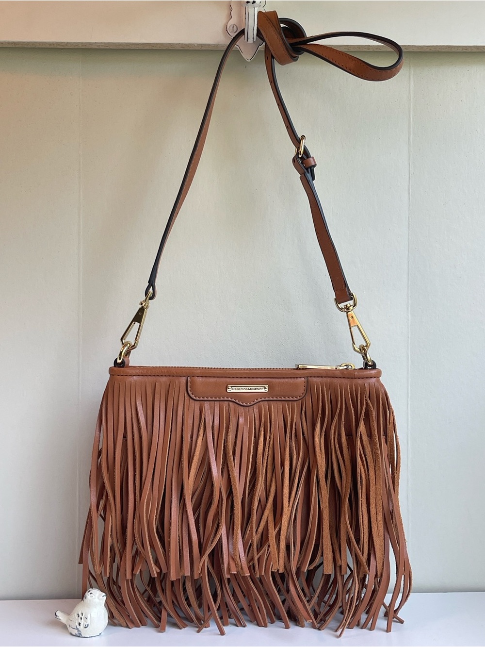 Rebecca Minkoff Fringe Genuine Leather Crossbody